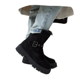 Fekete szigetelt Arturo öko-velúr csizma