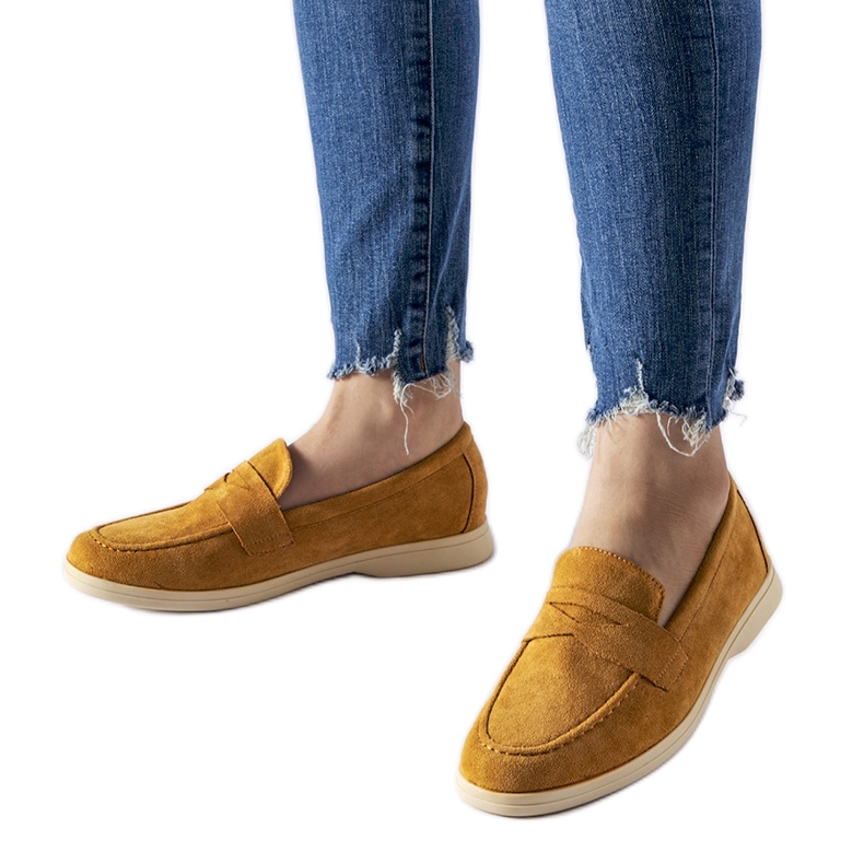 Sötétbézs mokaszinok Ferragus öko-velúrból