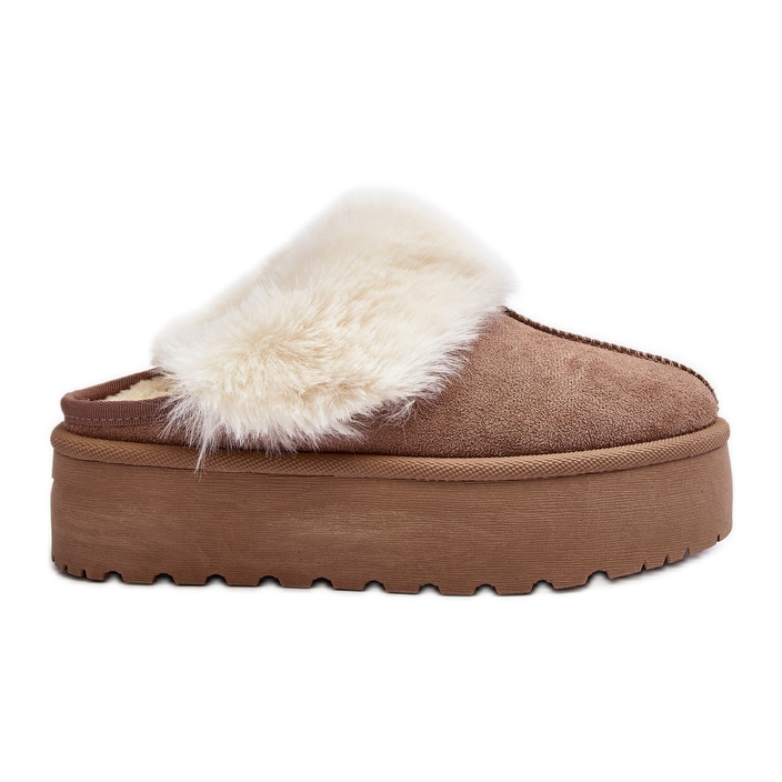 Khaki Starlyn női hócsizma vastag talppal bézs