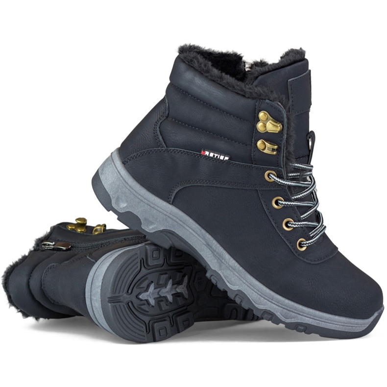 Női magas trekking cipő, fekete