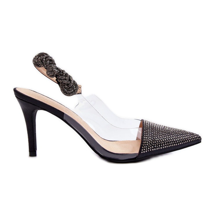 D&amp;A MR1966-11 díszített magassarkú, fekete