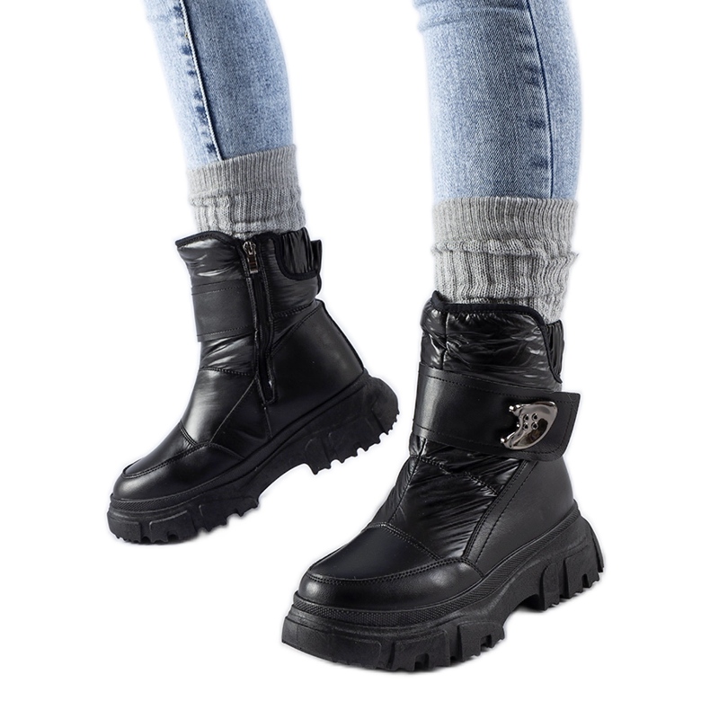 Fekete szigetelt Mejia hócsizma