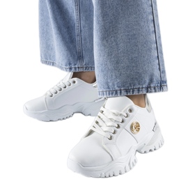 Fehér tornacipő masszív Arpaia talppal