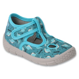 Befado gyerekpapucs 630P010 kék dinoszauruszok