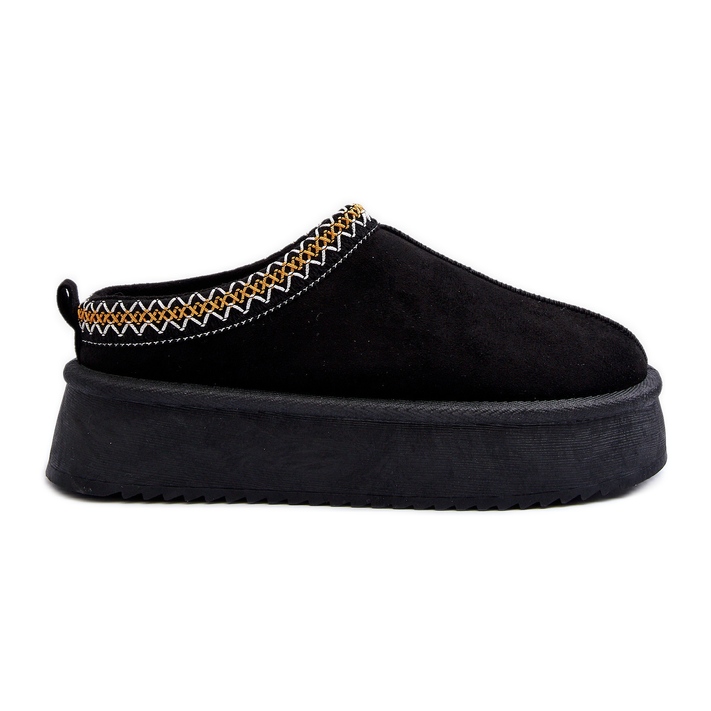 Vastag talpú papucs eco velúrból, Black Sylva fekete