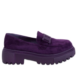 Platform mokaszinok csattal Leena Purple lila