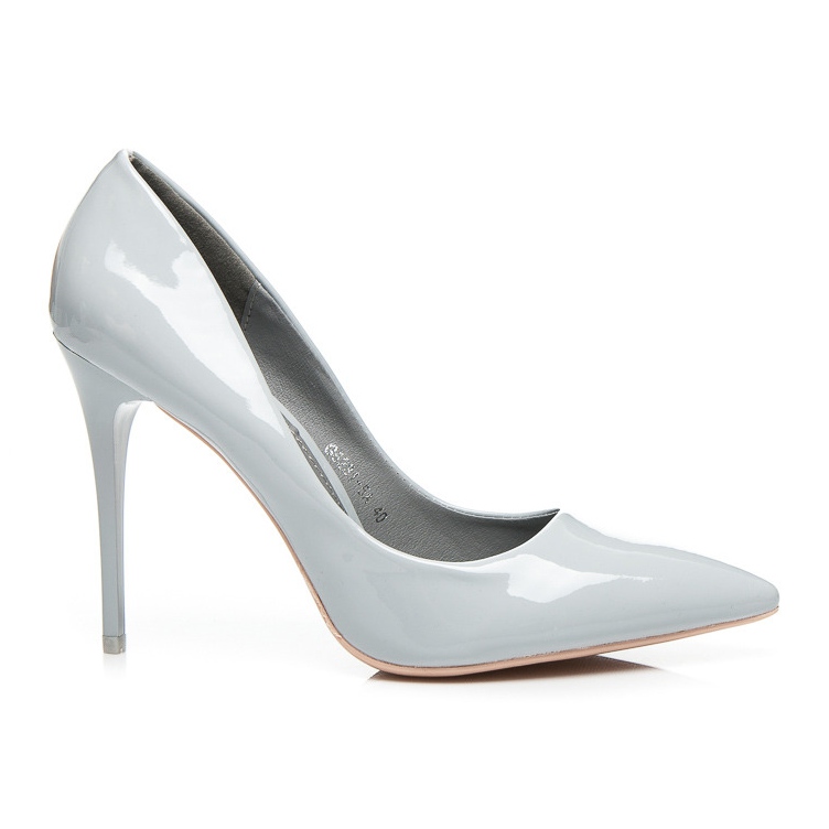 Queen Bee Lakkozott Passion magassarkú szürke