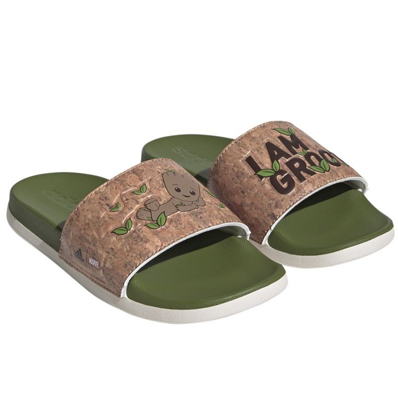 Adidas Adilette Comfort Jr ID8029 papucs zöld