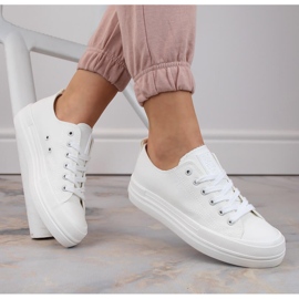 Női fehér platform tornacipő Big Star LL274968