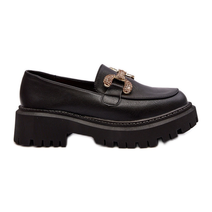 Női mokaszin fekete Gargi díszítéssel Női mokaszin fekete Gargi díszítéssel