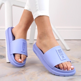 Női kék platform papucs Big Star LL274431 Női kék platform papucs Big Star LL274431