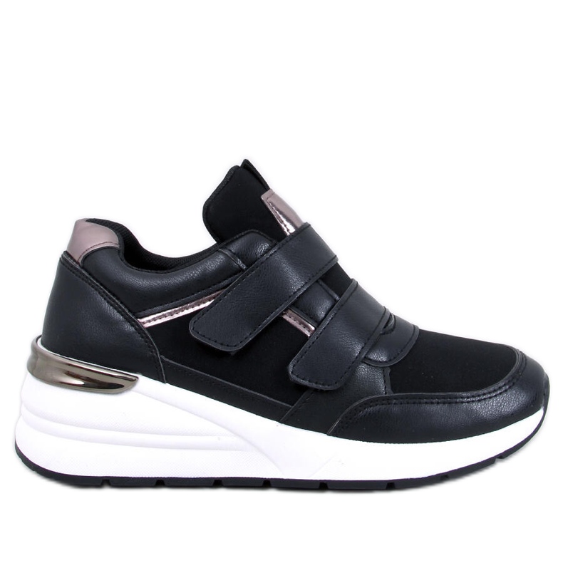 Moulton Black wedge tornacipő tépőzárral fekete