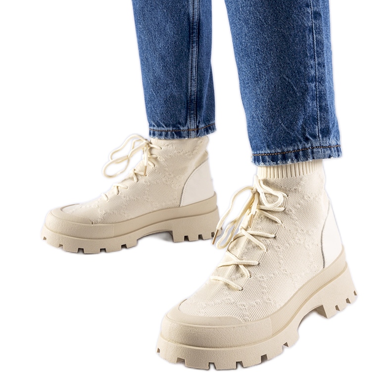 Bézs magasszárú tornacipő Éric