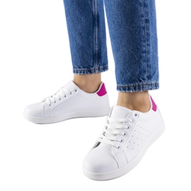 Fehér és rózsaszín Bourassa tornacipő