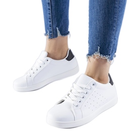 Fehér és fekete Bourassa tornacipő