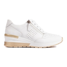 Bőr, fehér színű tornacipő Bőr, fehér színű tornacipő