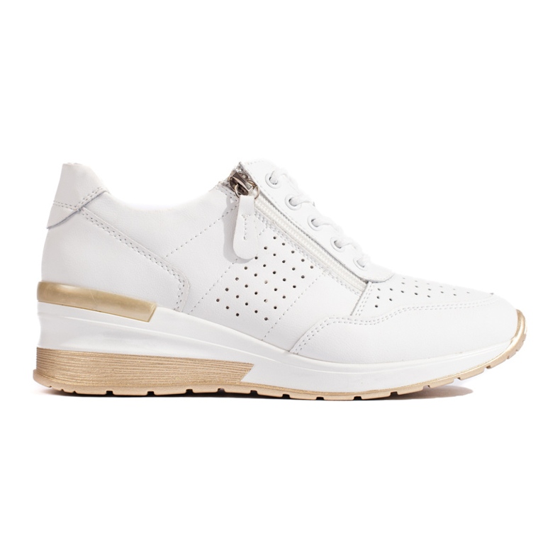 Bőr, fehér színű tornacipő