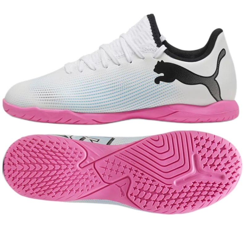 Puma Future 7 Play It Jr 107739-01 futballcipő fehér Puma Future 7 Play It Jr 107739-01 futballcipő fehér