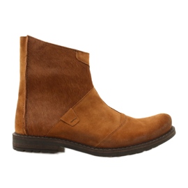 Olivier Bőr férfi csizma 553KZ piros barna