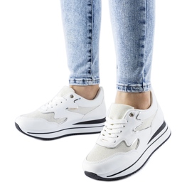 Fehér Inès platform tornacipő