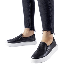 Fekete perforált Fulda tornacipő Fekete perforált Fulda tornacipő