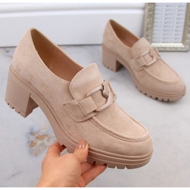 Vinceza W JAN177D velúr cipő, bézs