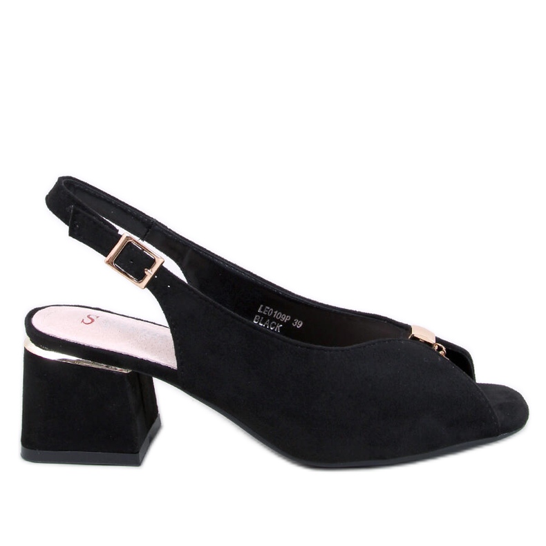 Seastar Vandell fekete magas sarkú szandál