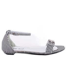 Ditty Black csíkos szandál - 2. minőség fehér
