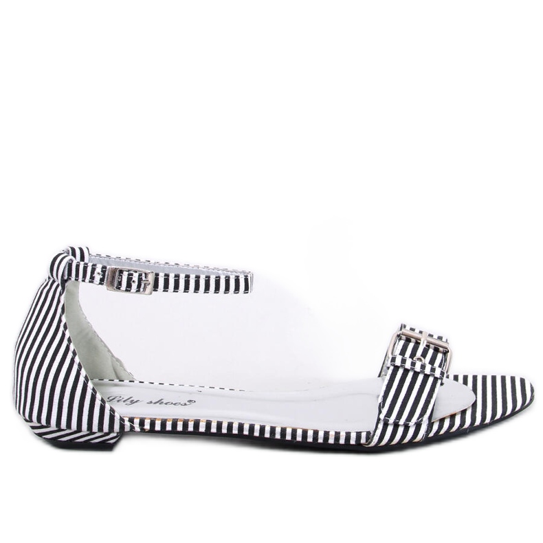 Ditty Black csíkos szandál - 2. minőség fehér