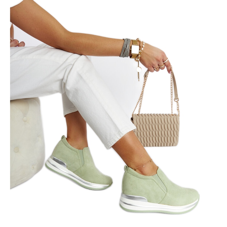 Zöld Alquippa wedge tornacipő