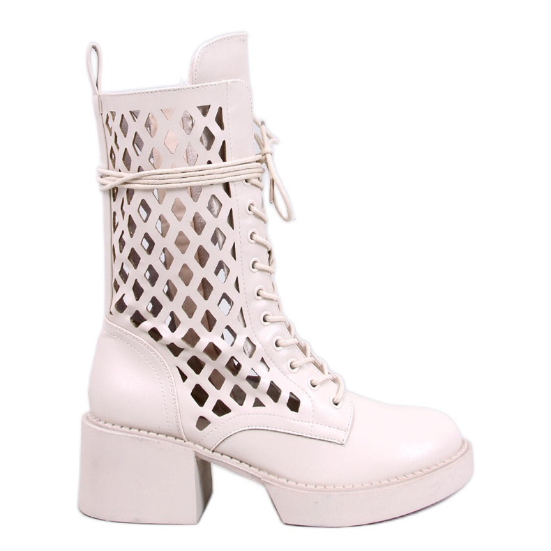 Vines Beige áttört bokacsizma bézs Vines Beige áttört bokacsizma bézs