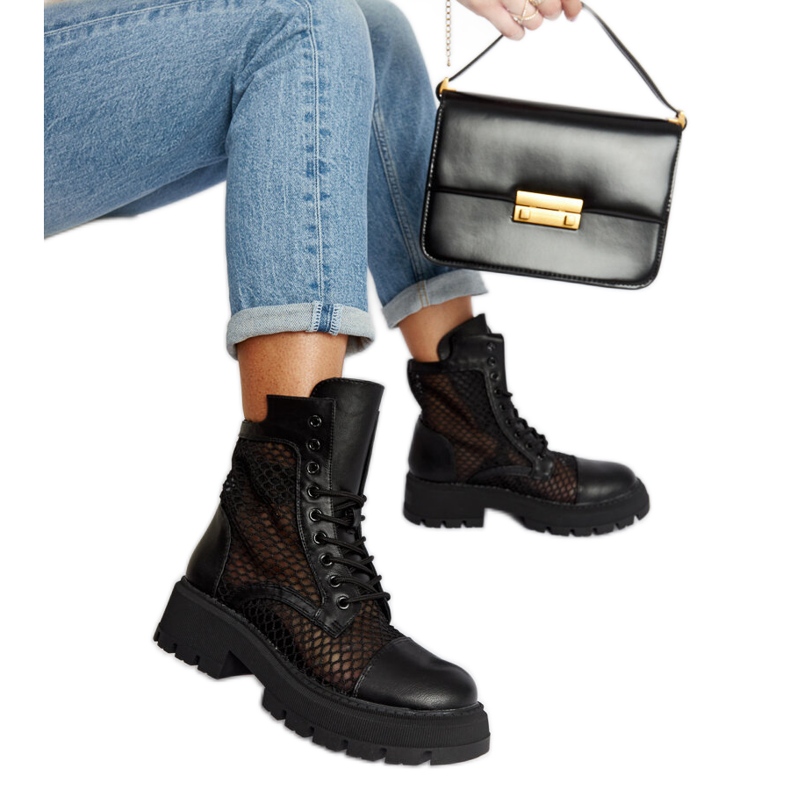 Fekete átlátszó Waldeck csizma