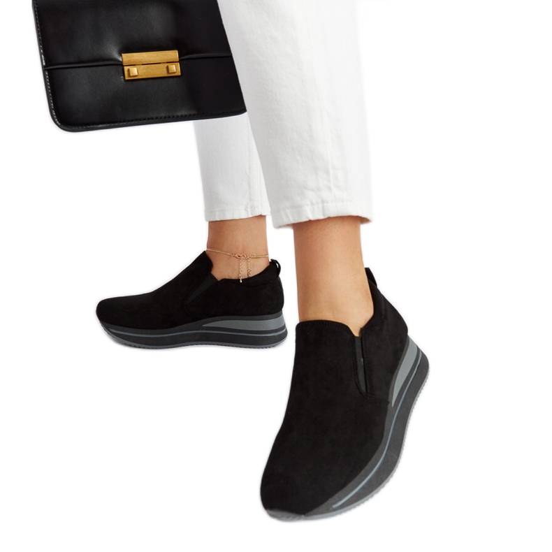 Fekete Cliffside platform tornacipő