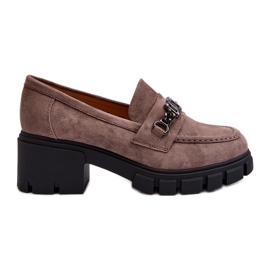 Vinceza Bézs Eriella bézs mokaszin masszív sarkú cipővel Vinceza Bézs Eriella bézs mokaszin masszív sarkú cipővel