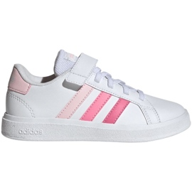 Adidas Grand Court Elastic Lace és Top Strap Jr IG4838 cipő fehér