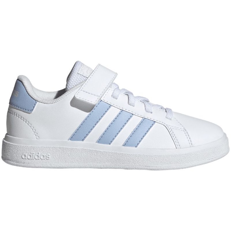 Adidas Grand Court Elastic Lace és Top Strap Jr IG4841 cipő fehér