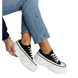 Fekete Plesio platform tornacipő