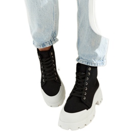 Fekete könnyű Obispo bokacsizma Fekete könnyű Obispo bokacsizma