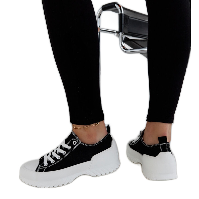 Fekete Monteleone platform tornacipő Fekete Monteleone platform tornacipő