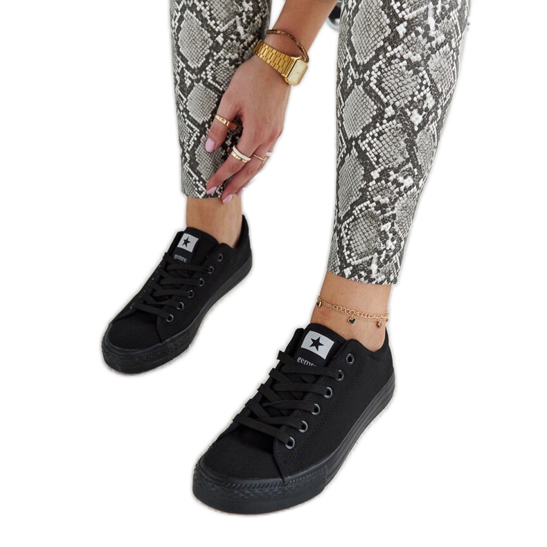 Fekete szövet Rocky tornacipő