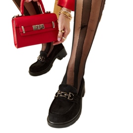 Lyyla fekete velúr cipők