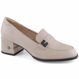 Női bőr magassarkú cipő, szürke Vinceza 66612 Női bőr magassarkú cipő, szürke Vinceza 66612