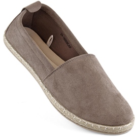 Női velúr bebújós espadrilles cappuccino Potocki W16009 bézs