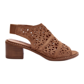 Áttört magassarkú szandál Barna Serapina
