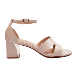 Bézs színű női blokk magassarkú szandál Irivana Bézs színű női blokk magassarkú szandál Irivana