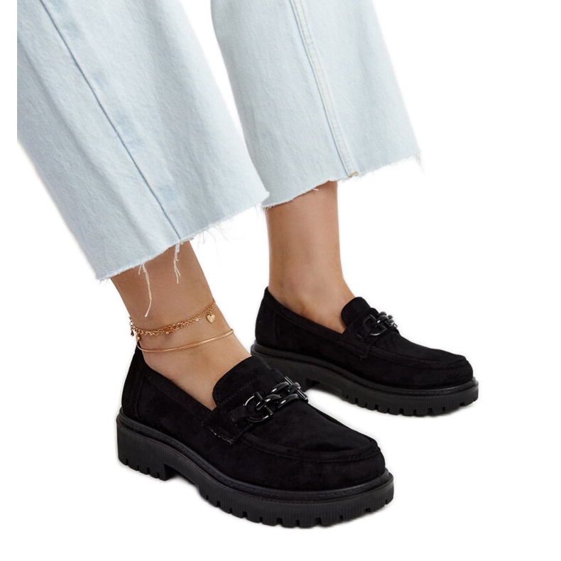 Fekete velúr naplopók Lyle csattal