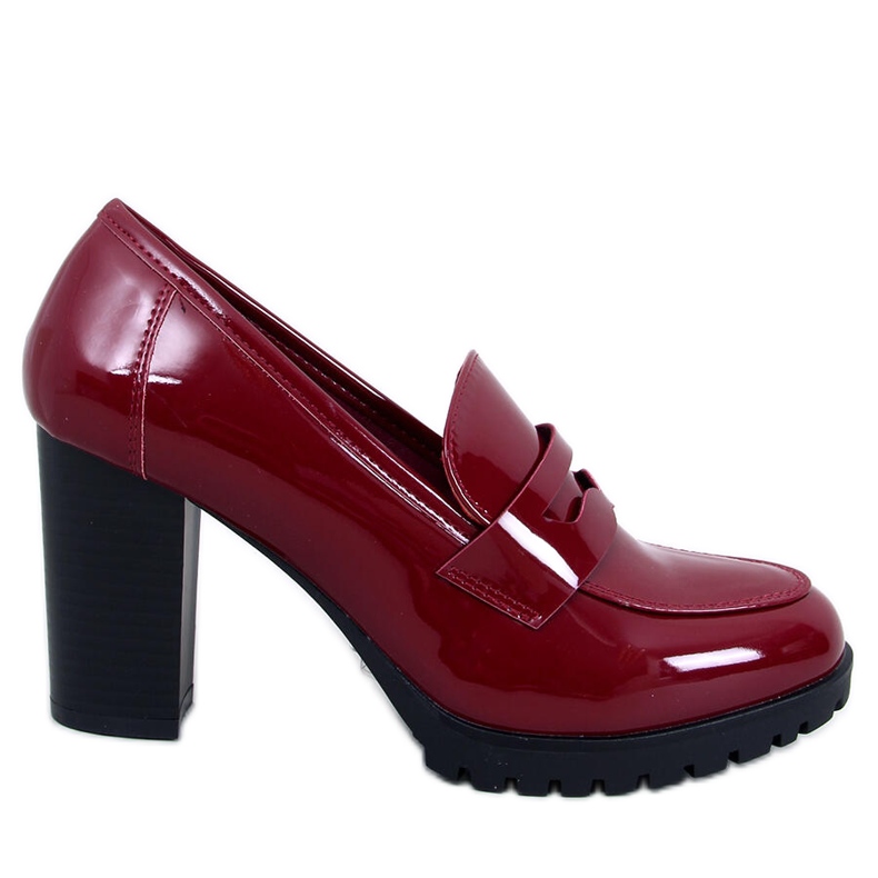 Jeffis Wine Red patentos sarkú mokaszinok piros