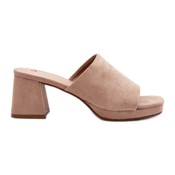Női bézs magassarkú Flip-Flops Bralya