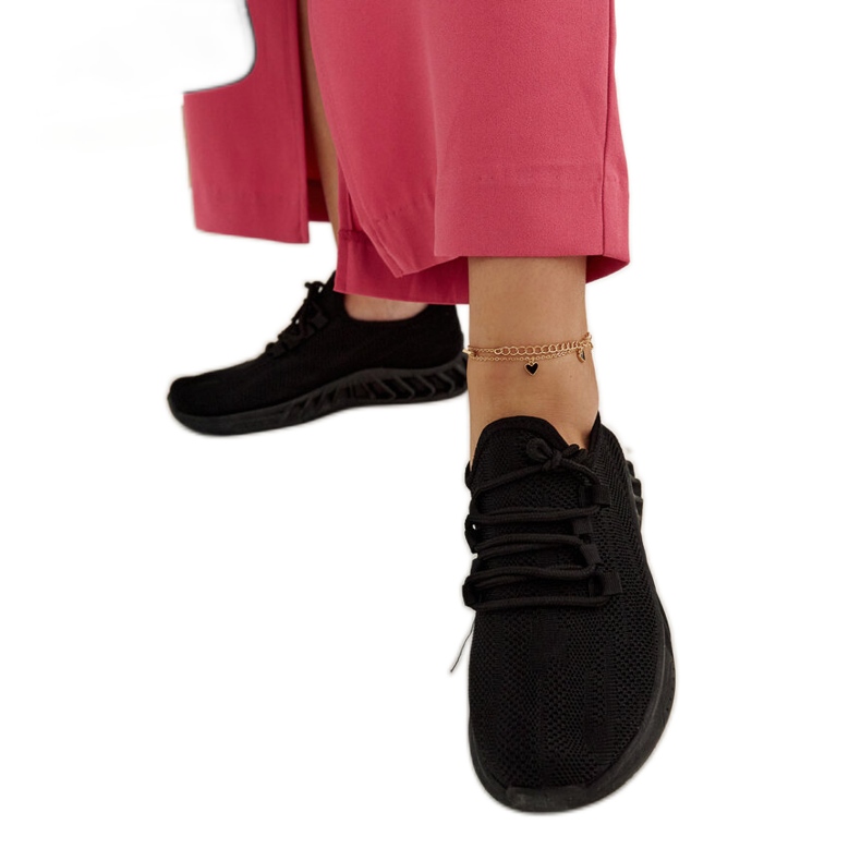 Fekete szövet Weekley tornacipő