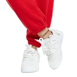 Fehér tornacipő Melilot szövet betétekkel Fehér tornacipő Melilot szövet betétekkel